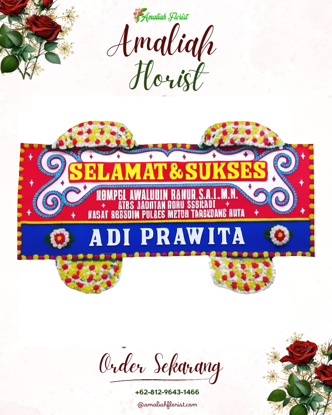 Papan Bunga Ucapan Selamat Slahung