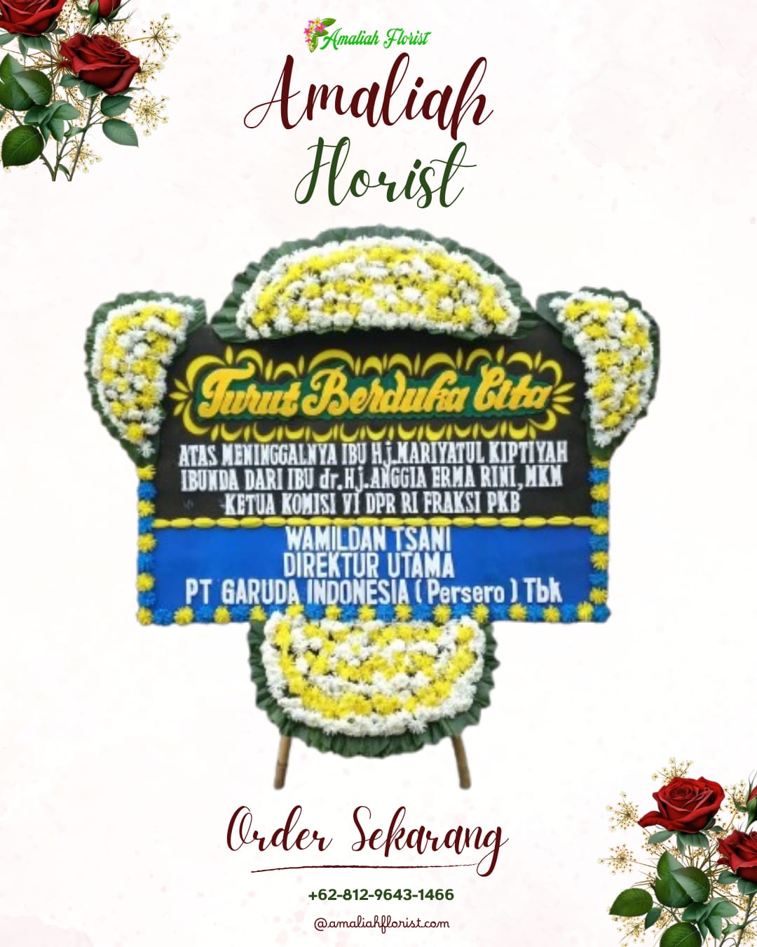 Papan Bunga Duka Slahung